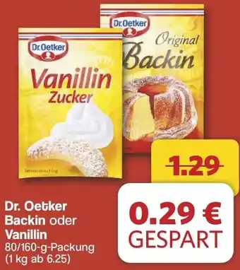 Famila Nord West Dr. Oetker Backin oder Vanillin Angebot