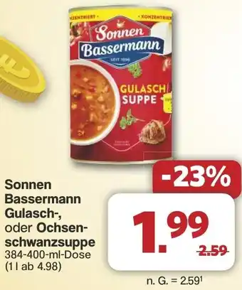 Famila Nord West Sonnen Bassermann Gulasch-, oder Ochsenschwanzsuppe Angebot