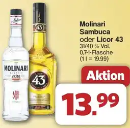 Famila Nord West Molinari Sambuca oder Licor 43 Angebot