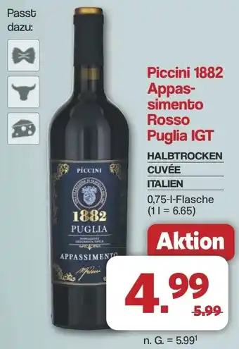 Famila Nord West Piccini 1882 Appassimento Rosso Puglia IGT Angebot