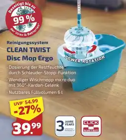 Famila Nord West Reinigungssystem CLEAN TWIST Disc Mop Ergo Angebot