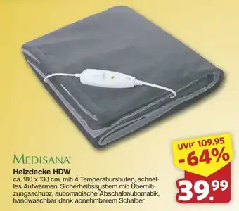 Famila Nord West MEDISANA Heizdecke HDW Angebot