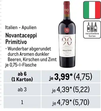 METRO Novantaceppi Primitivo Angebot