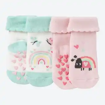 NKD Baby-ABS-Socken mit Mäusezähnchen, 2er-Pack Angebot