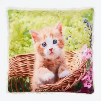 NKD Deko-Kissen mit Katzen-Design, ca. 25x25cm Angebot