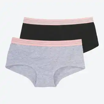 NKD Teener-Mädchen-Panty mit Kontrastbund, 2er-Pack Angebot