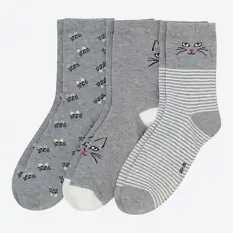 NKD Damen-Socken mit Katzen-Motiven, 3er-Pack Angebot