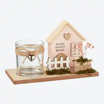 NKD Deko-Haus mit Teelichtglas, ca. 21x13x10cm Angebot