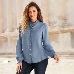 NKD Damen-Lyocell-Bluse mit Rüschen Angebot