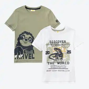 NKD Kinder-Jungen-T-Shirt mit Tier-Motiven, 2er-Pack Angebot