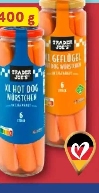 Aldi Nord Trader Joe's XL Hot Dogs Würstchen Angebot