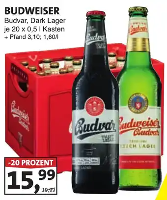 Lösch Depot BUDWEISER Budvar, Dark Lager Angebot