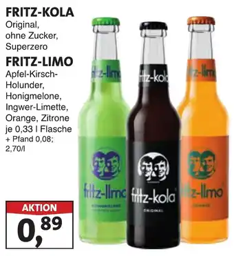 Lösch Depot FRITZ-KOLA oder FRITZ-LIMO Angebot