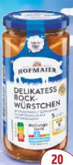 Netto Marken-Discount Hofmaier Delikatess Bockwürstchen Angebot