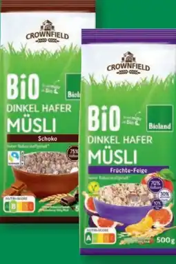 Lidl Crownfield Bio Dinkel Hafer Müsli Angebot