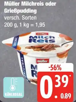 Edeka Frischemarkt Müller Milchreis oder Grießpudding Angebot