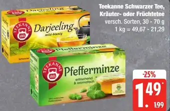 Edeka Frischemarkt Teekanne Schwarzer Tee, Kräuter- oder Früchtetee Angebot