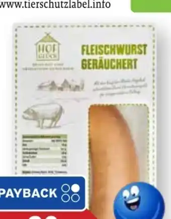 Scheck-in-Center Hofglück Fleischwurst Geräuchert Angebot