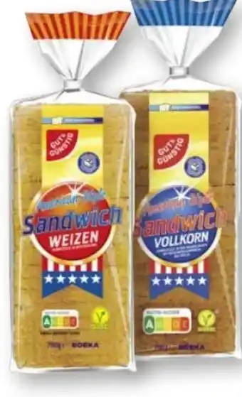 Scheck-in-Center Gut & Günstig Sandwich Toast Weizen Angebot