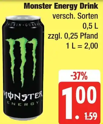 Edeka Frischemarkt Monster Energy Drink Angebot