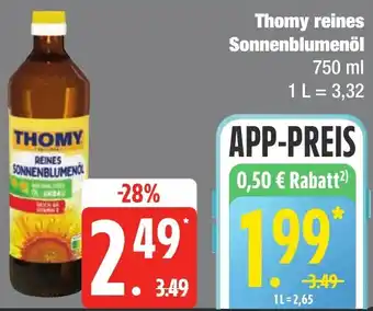 Edeka Frischemarkt Thomy reines Sonnenblumenöl Angebot