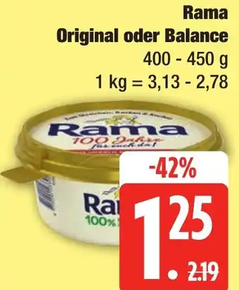 Edeka Frischemarkt Rama Original oder Balance Angebot