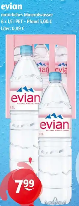 Trink und Spare evian natürliches Mineralwasser Angebot