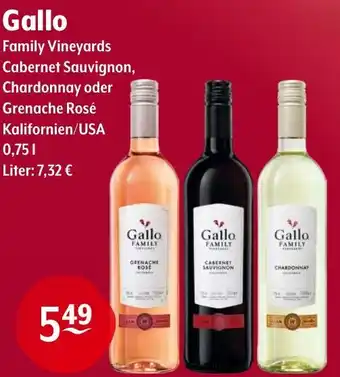 Trink und Spare Gallo Family Vineyards Angebot