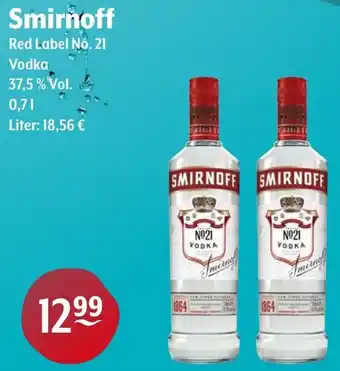 Trink und Spare Smirnoff Red Label No. 21 Vodka Angebot