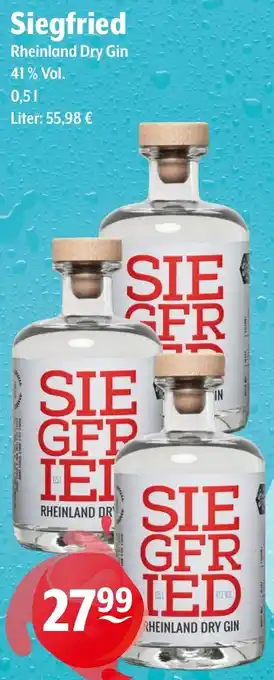 Trink und Spare Siegfried Rheinland Dry Gin Angebot