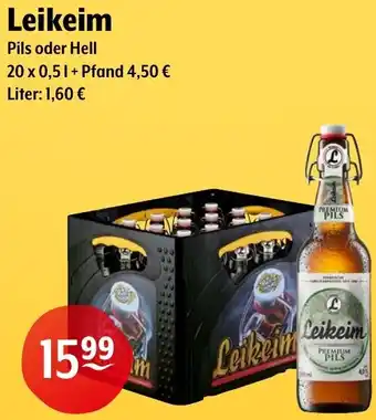 Trink und Spare Leikeim Pils oder Hell Angebot