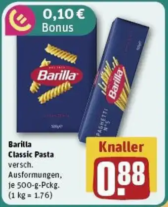 REWE Barilla Classic Pasta Angebot