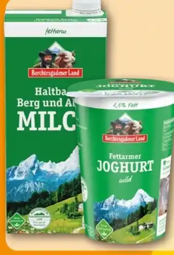 REWE Center Berchtesgadener Land Haltbare Bergbauern Milch Angebot