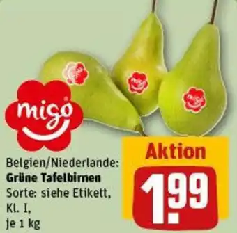 REWE Migo Grüne Tafelbirnen Angebot