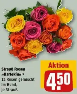 REWE Strauß Rosen Harlekin Angebot