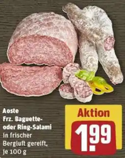 REWE Aoste Frz. Baguette- oder Ring-Salami Angebot