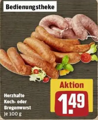 REWE Herzhafte Koch- oder Bregenwurst Angebot