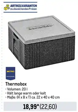 METRO METRO PROFESSIONAL Thermobox Angebot