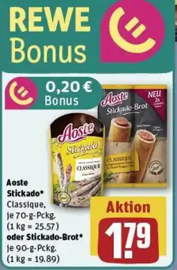 REWE Aoste Stickado oder Stickado-Brot Angebot