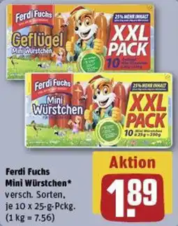 REWE Ferdi Fuchs Mini Würstchen Angebot