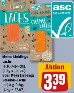 REWE Meine Lieblinge Lachs oder Mein Lieblings Stremel-Lachs Angebot