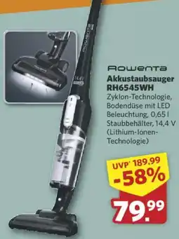 Combi Rowenta Akkustaubsauger RH6545WH Angebot