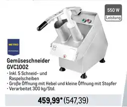 METRO METRO PROFESSIONAL Gemüseschneider GVC1002 Angebot