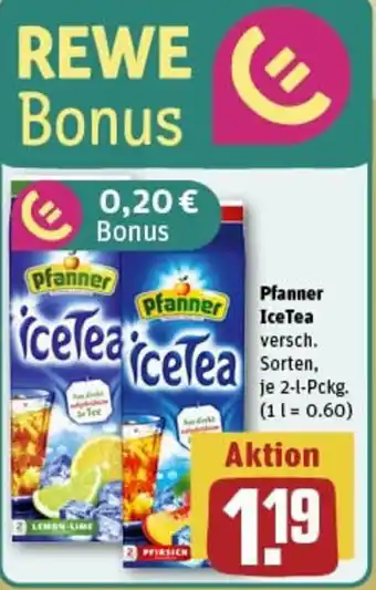 REWE Pfanner Ice Tea Angebot