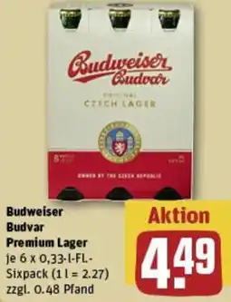 REWE Budweiser Budvar Premium Lager Angebot