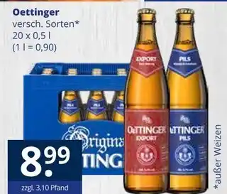 Getränkewelt Oettinger export oder pils Angebot