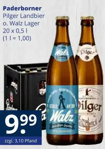 Getränkewelt Paderborner pilger landbier oder walz lager Angebot