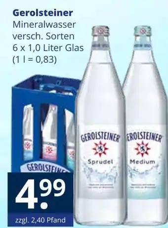 Getränkewelt Gerolsteiner mineralwasser Angebot