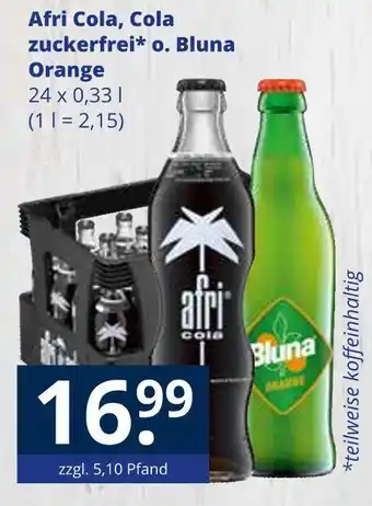 Getränkewelt Afri cola afri cola, cola zuckerfrei, bluna orange Angebot