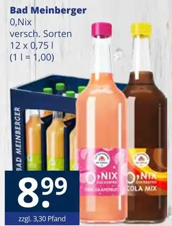 Getränkewelt Bad meinberger 0,nix Angebot